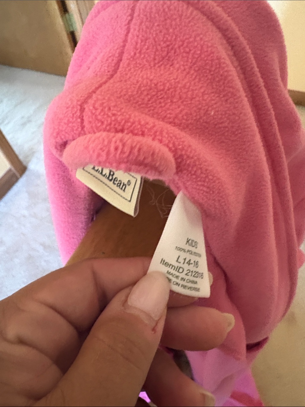 LLBean Bath Robe soft Fleece - Picture 2 of 3
